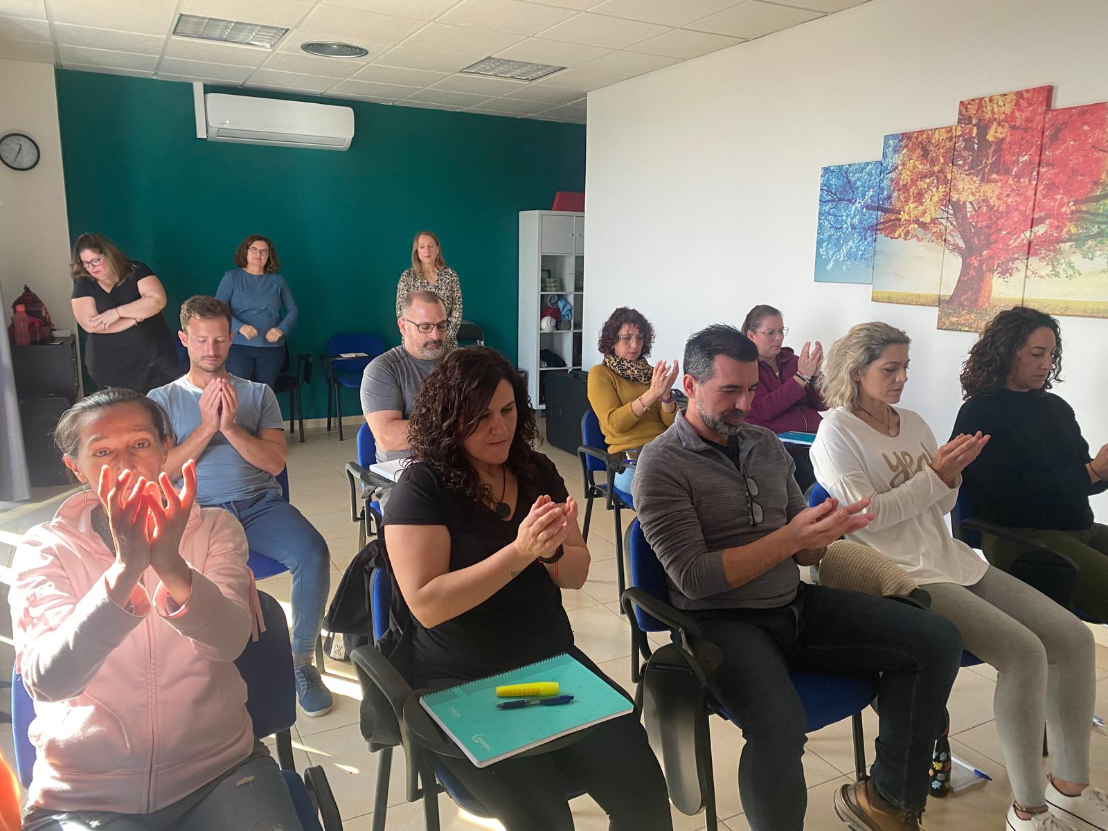Momento durante una formación presencial 9